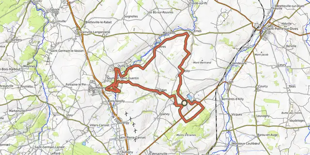 The Circuit de la Brèche au Diable track on the OpenTopoMap map