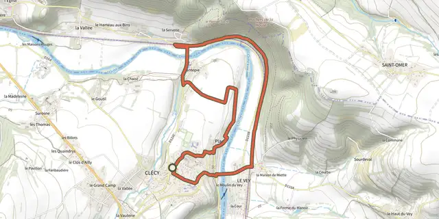 The Cantepie track on the IGN map
