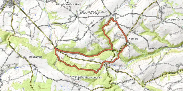 The Sous le Mont d'Ancre track on the IGN map