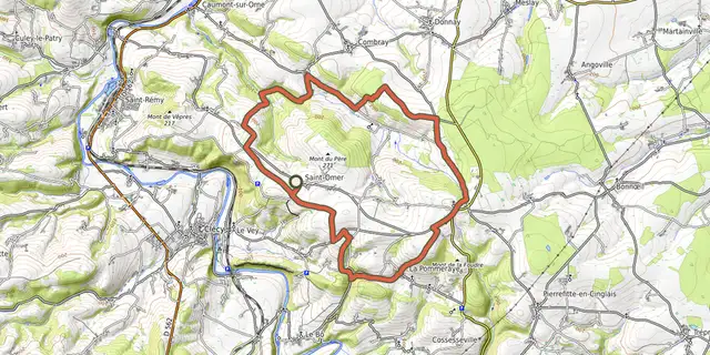 The Des montagnes en Normandie ? track on the IGN map