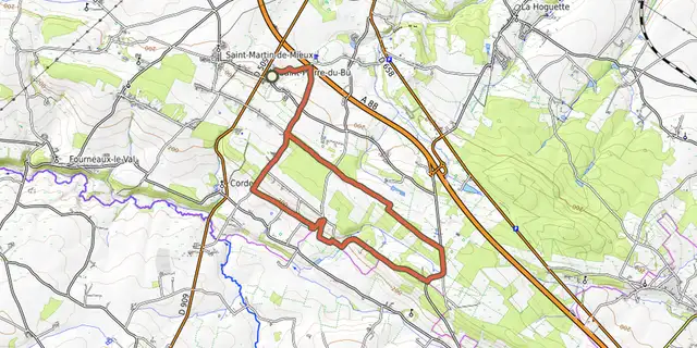 The L'Etang d'Ergoutel track on the IGN map