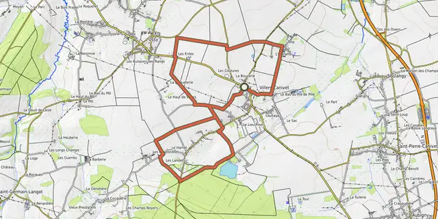 The Torp track on the OpenTopoMap map