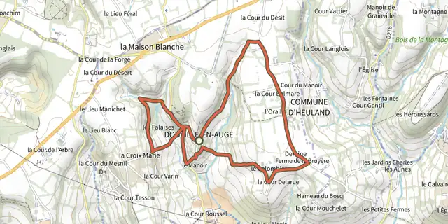 The Le lavoir track on the IGN map
