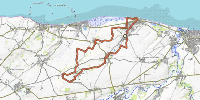 The 69e Brigade Britannique track on the OpenTopoMap map