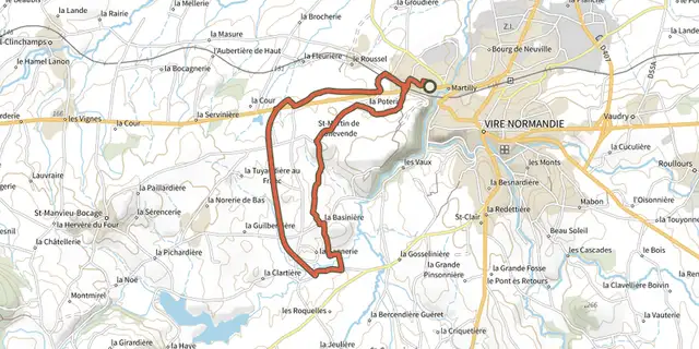 The Le petit Tallevendais track on the IGN map
