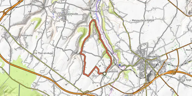 The Le sentier des Seigneurs track on the OpenTopoMap map