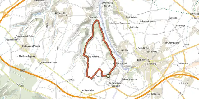 The Le sentier des Seigneurs track on the IGN map