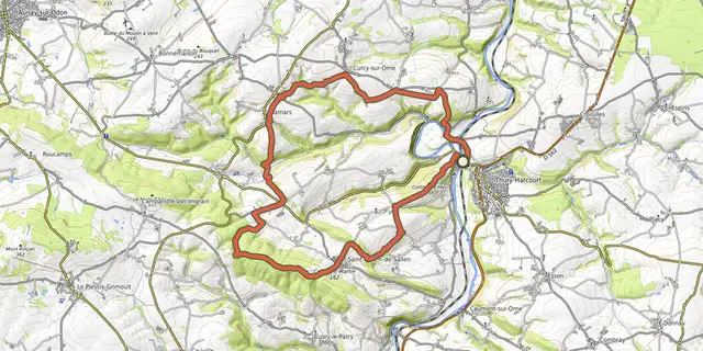 The La colline d'enfer track on the OpenTopoMap map