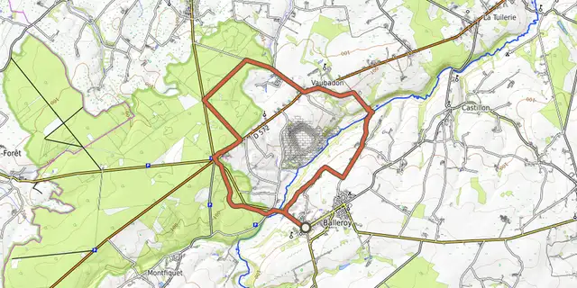 The Autour de la Drôme track on the IGN map