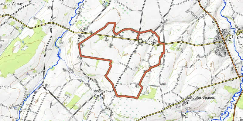 Map of the Jadis le Cordillon track on OpenTopoMap, with the start and numbered waypoints