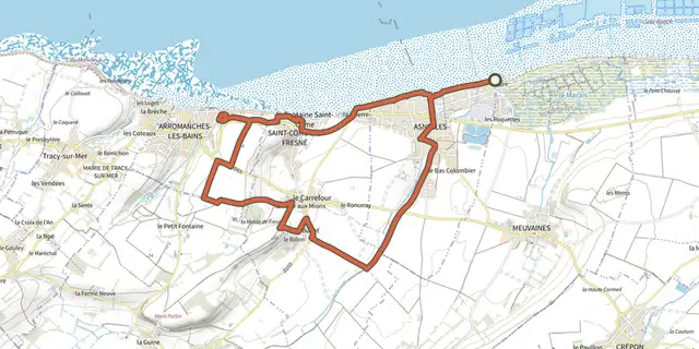 Tracé de 231e Brigade Britannique sur le Plan IGN