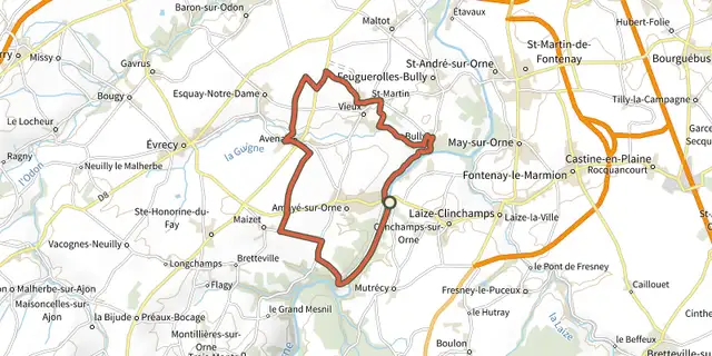 The Gravel Orne Odon 1 track on the IGN map