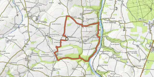 The Le Val Roy track on the IGN map