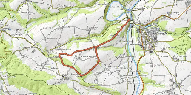 The Saint Bénin track on the IGN map