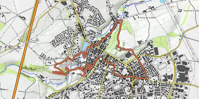 The Sur les pas de Guillaume track on the IGN map