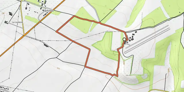 Tracé de Le Coteau du Mesnil Soleil sur le Plan IGN