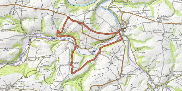 The La Chapelle St-Roch track on the OpenTopoMap map
