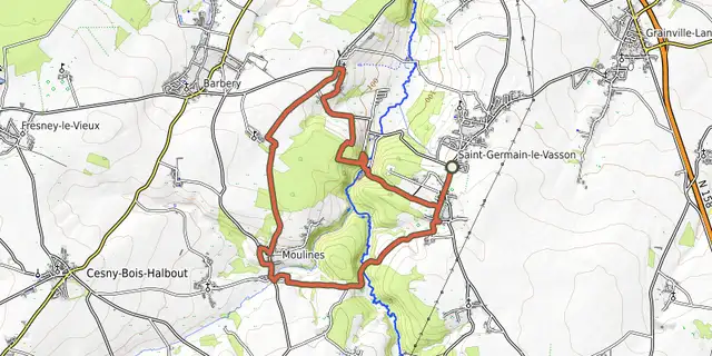 Tracé de Le chemin de la mine sur le Plan IGN