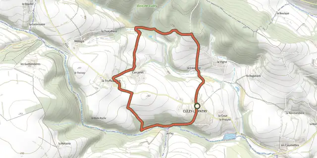 Tracé de Le gros hêtre sur le Plan IGN