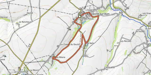Tracé de Le circuit de l'Orgueil sur la carte OpenTopoMap