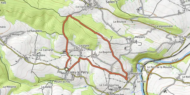 The La Vigne track on the OpenTopoMap map