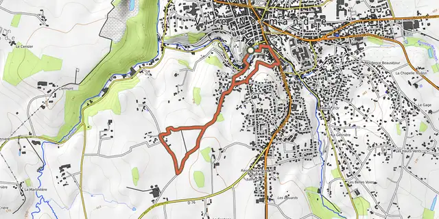 Tracé de Le chemin des Etalards sur la carte OpenTopoMap