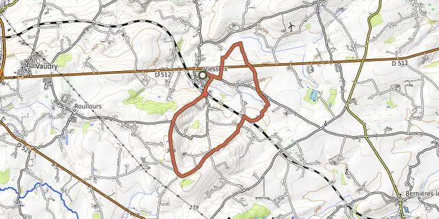 Tracé de Le chemin des croix sur le Plan IGN