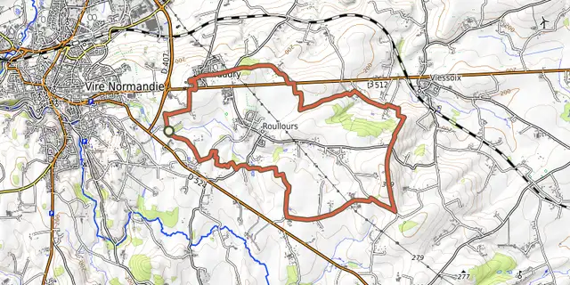 Tracé de Le panorama des Houlles sur la carte OpenTopoMap
