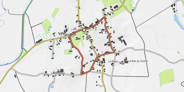 The Joyau du pays des Faluns track on the IGN map