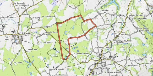 The Boucle du Bosreux track on the IGN map