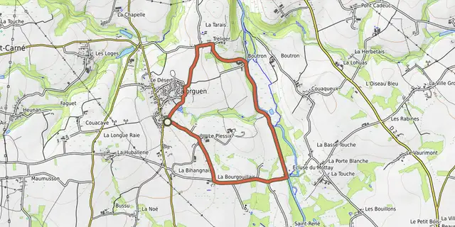 The Le chemin des écluses track on the IGN map