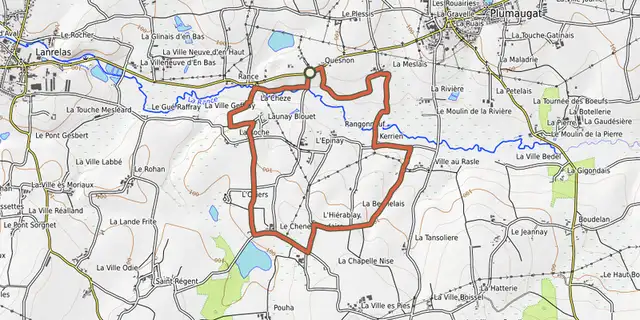 Tracé de Le chemin de Loziers sur le Plan IGN