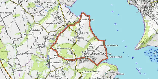 The Circuit randonnée Terre et Rance track on the IGN map