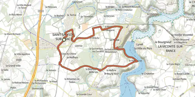 The Saint-Samson-sur-Rance - Balade Samsonnaise track on the IGN map