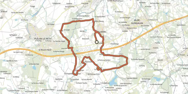 Tracé de Circuit de la vallée sur le Plan IGN