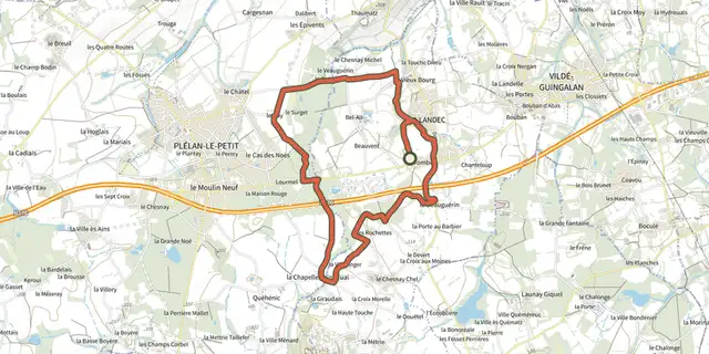 Tracé de Circuit de la vallée (variante) sur le Plan IGN