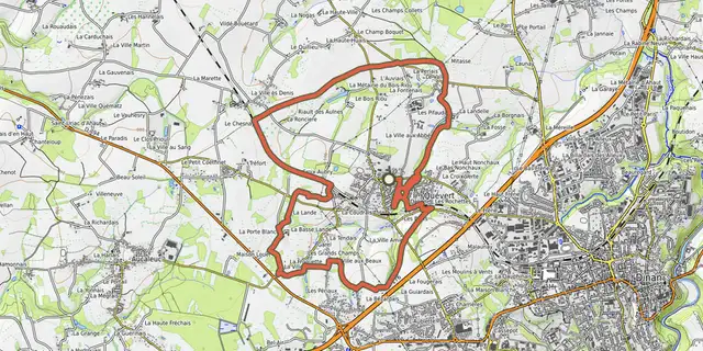 Tracé de De l'Argentel à l'Etra sur la carte OpenTopoMap