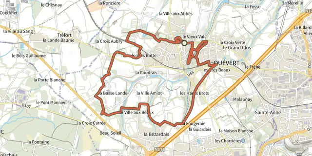 The De l'Argentel à l'Etra (variante) track on the IGN map