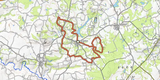The Le grand tour track on the OpenTopoMap map