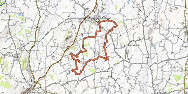 The Sous le Sceau de Boishardy track on the IGN map