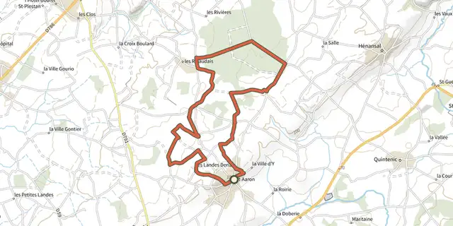 The Du champ au bois... track on the IGN map