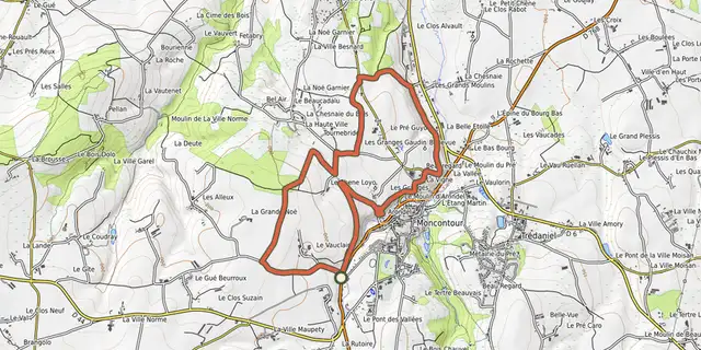 Tracé de Le cri de la chouette sur la carte OpenTopoMap