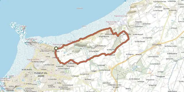Tracé de Circuit de la Ville de Berneuf sur le Plan IGN