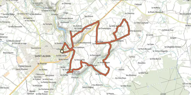 The À la rencontre de la Flora track on the IGN map