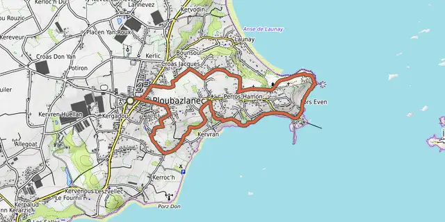 Tracé de Sur les pas des Islandais sur le Plan IGN