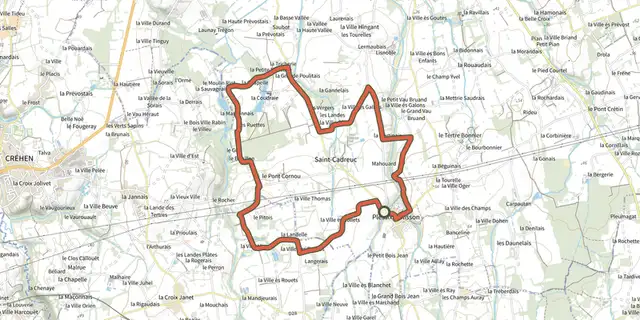 The Circuit du Plessix track on the IGN map