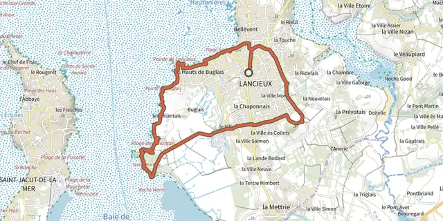 The Chemin des Poissonniers track on the OpenTopoMap map
