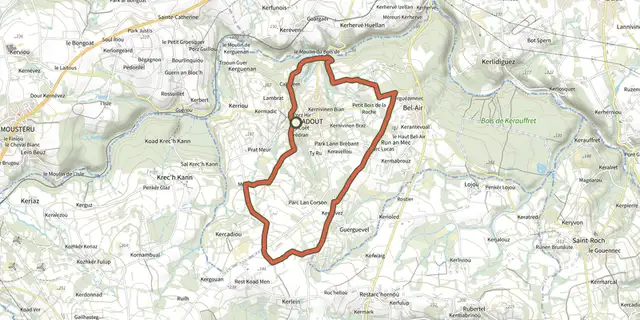 The Saint Iltud track on the IGN map