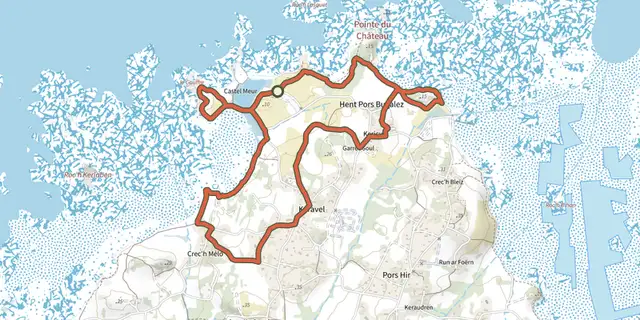 Tracé de Balade au pays des Tors - Sentier de découverte sur le Plan IGN
