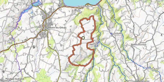 The Boucle de Saint-Sébastien track on the IGN map